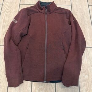 Arc'teryx A2B Vinton Full Zip Wool Jacket - Red Heather Men's S